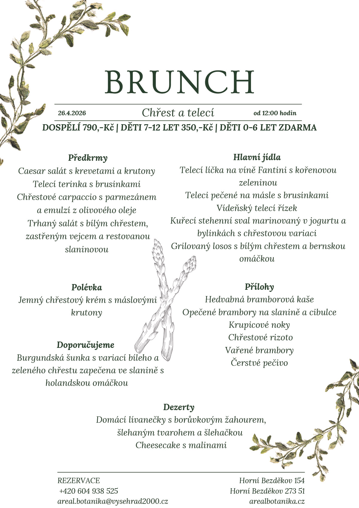 Brunch - Chřest a telecí